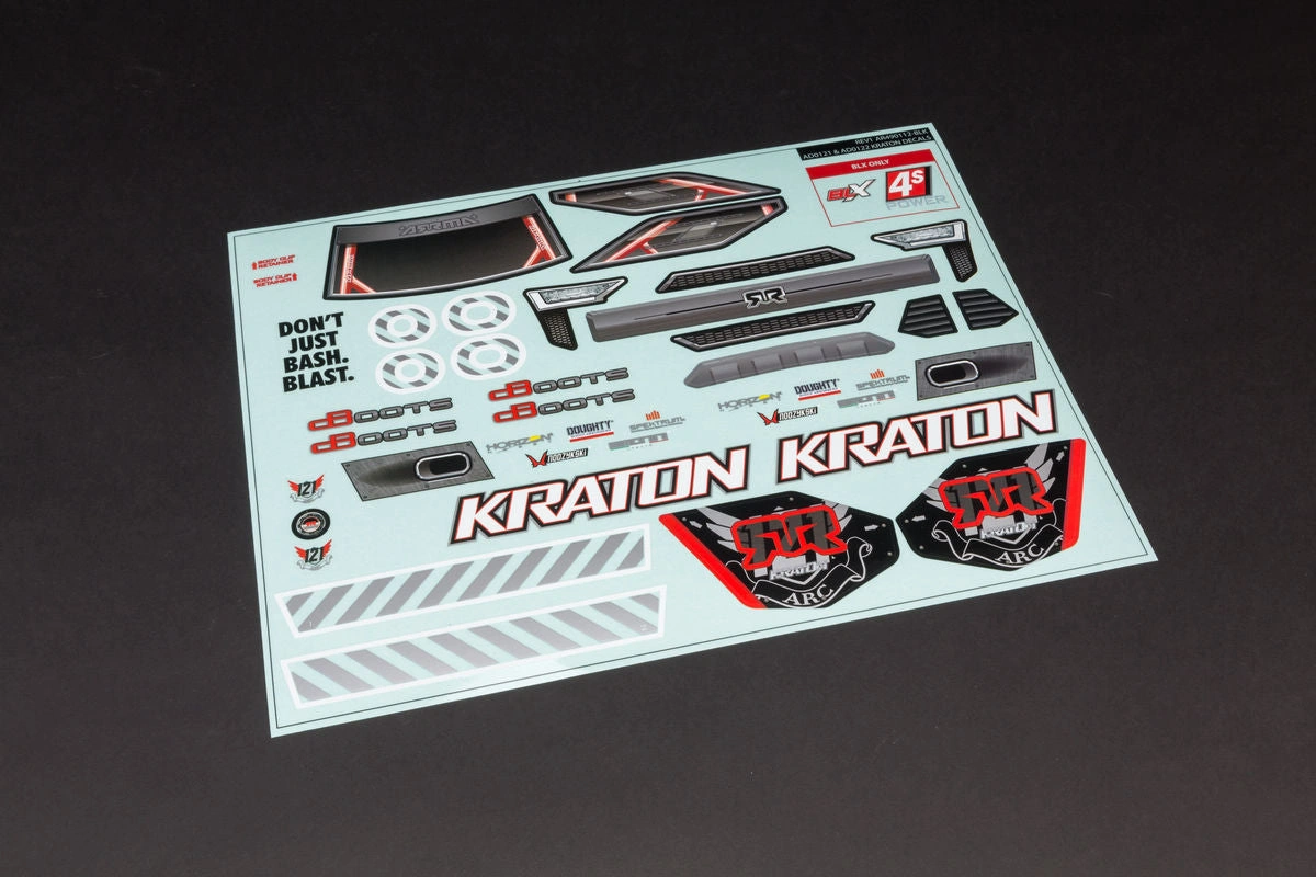 Arrma KRATON 4X4 4S Body: Crystal Clear & Ready to Rip with Killer Decals!