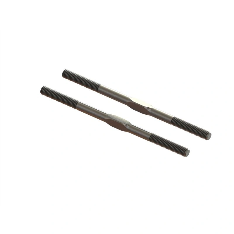 Kraton EXB: Silver Steel Upgrades Unleashed! 5x89mm Turnbuckles - Twin Pack for Ultimate RC Domination!